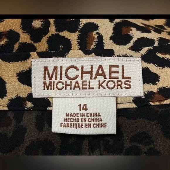 MICHAEL Michael Kors Leopard Print Silk Skirt - Picture 7 of 8